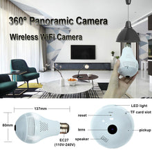 Load image into Gallery viewer, 360 Degree LED Light Fisheye Camera Bulb

