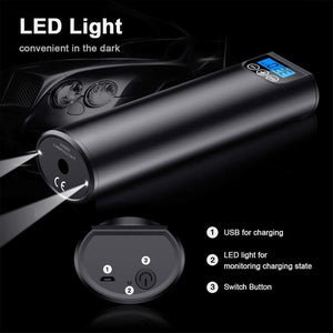 Tyre Inflator Cordless Compressor Digital Car Pump