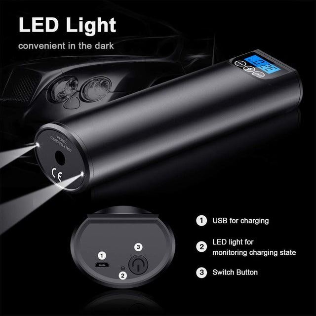 Tyre Inflator Cordless Compressor Digital Car Pump
